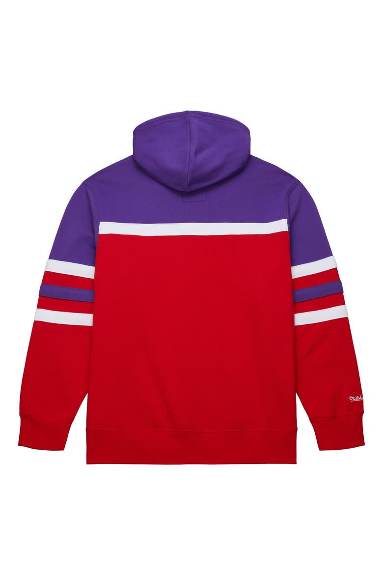 Men's Mitchell & Ness Red/Purple Toronto Raptors Head Coach Pullover Hoodie, Alternate, color, Red