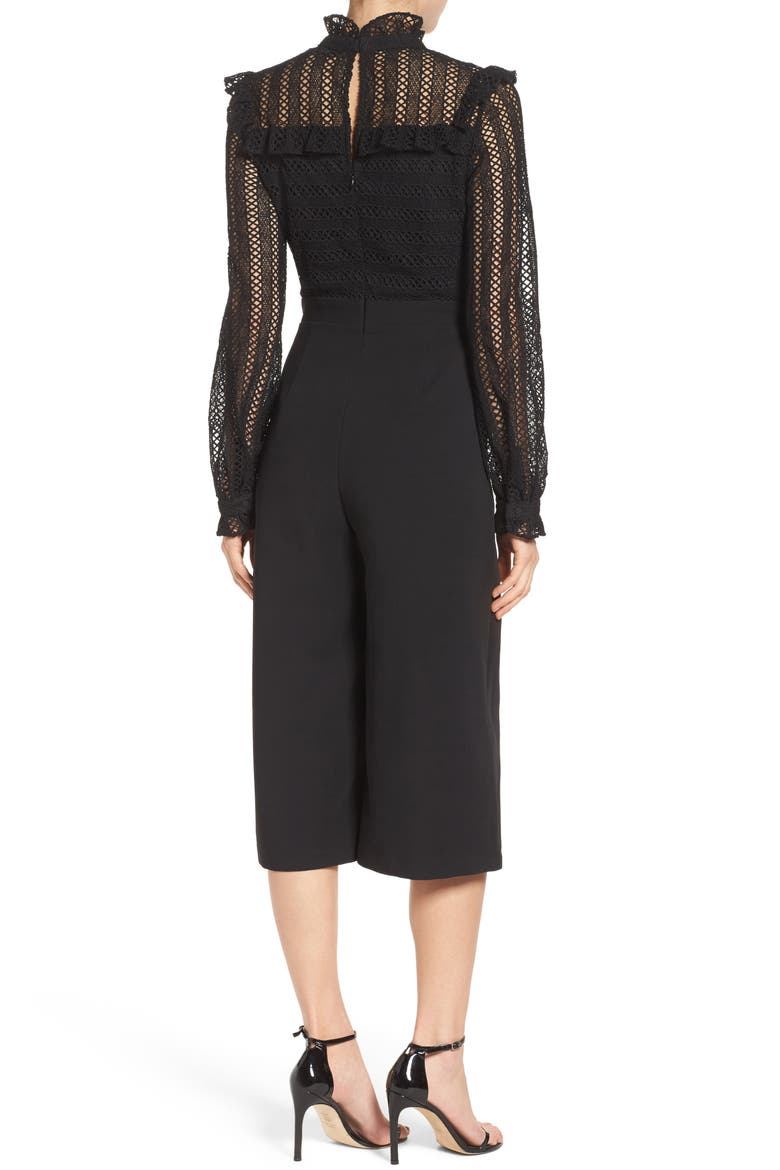 Mixed Media Jumpsuit, Alternate, color, BLACK