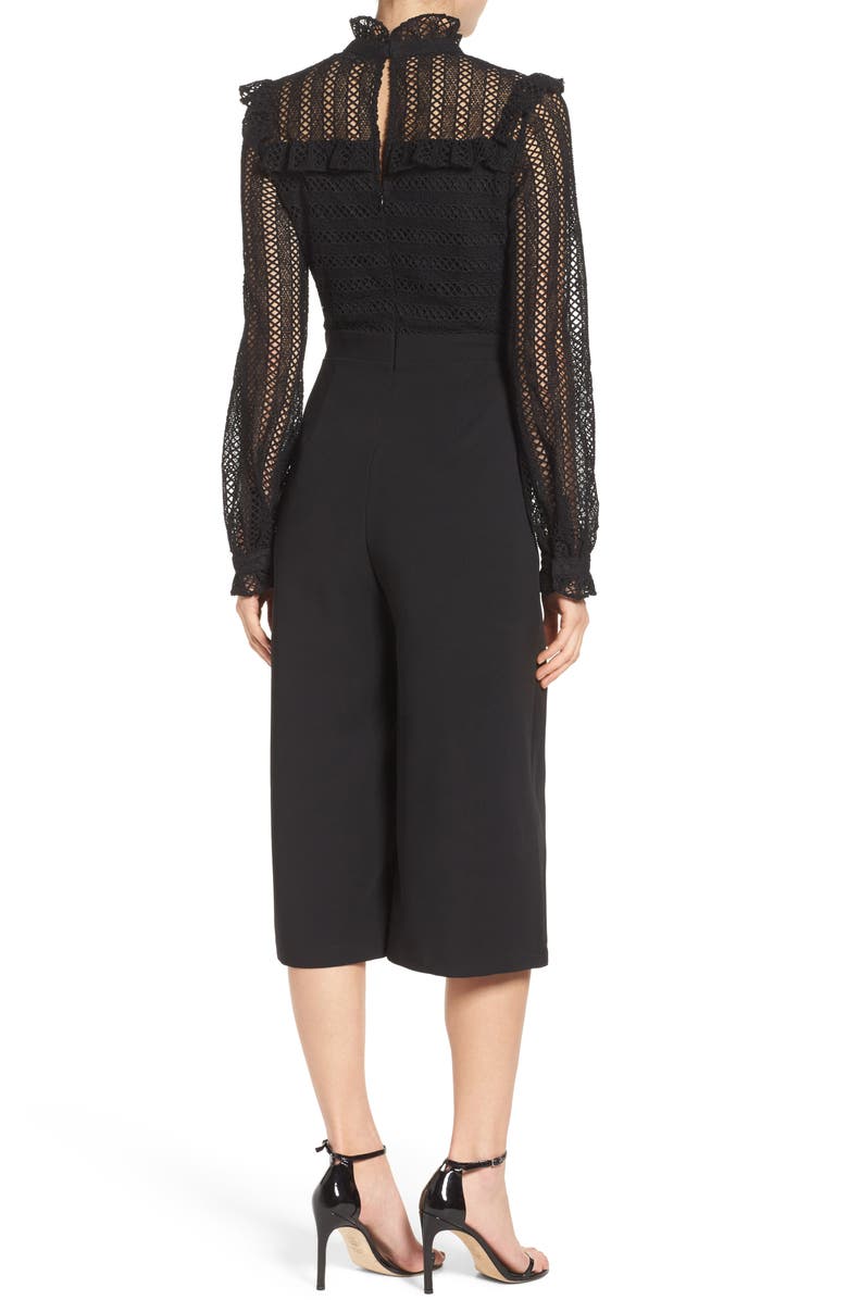 Adelyn Rae Mixed Media Jumpsuit, Alternate, color, 