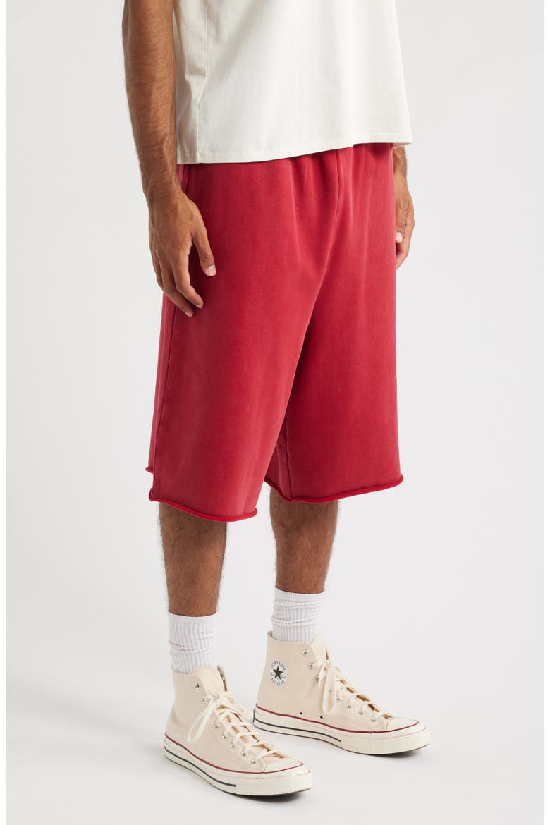 Cut Off Shorts, Alternate, color, RED
