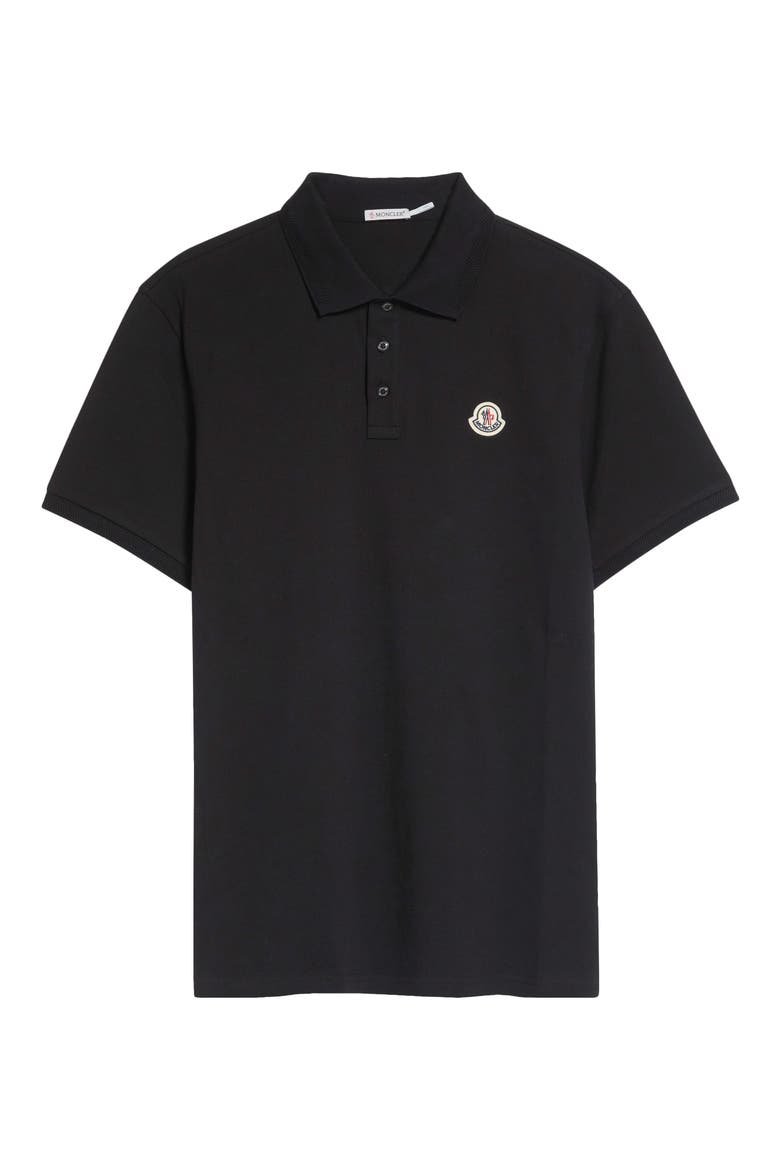 Cotton Polo, Alternate, color, BLACK