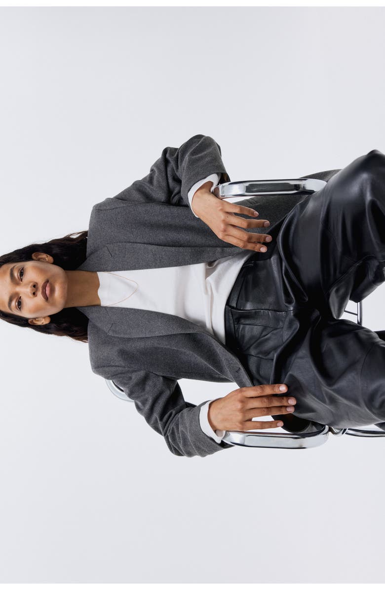 H&M Single-breasted Blazer, Alternate, color, Dark Gray