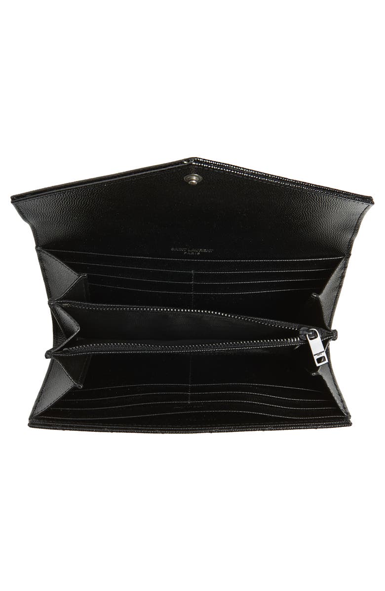 Saint Laurent Monogram Quilted Leather Wallet, Alternate, color,