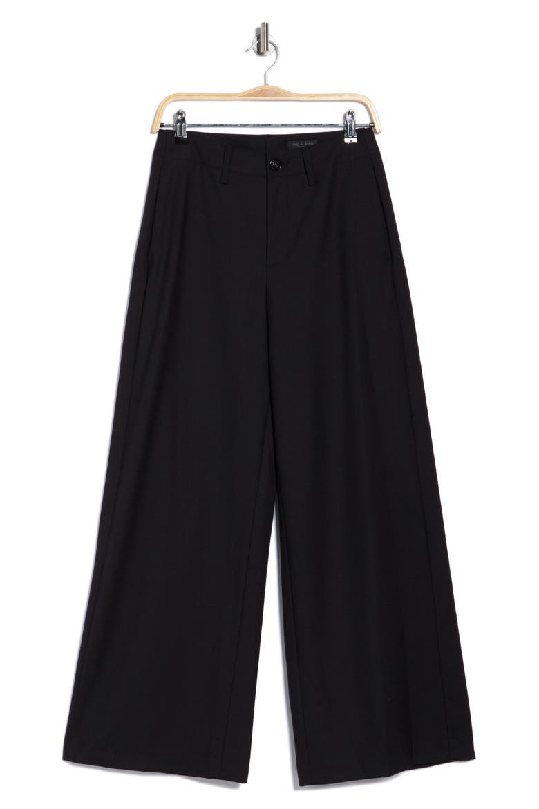 Evie High Waist Wide Leg Pants, Alternate, color, BLACK