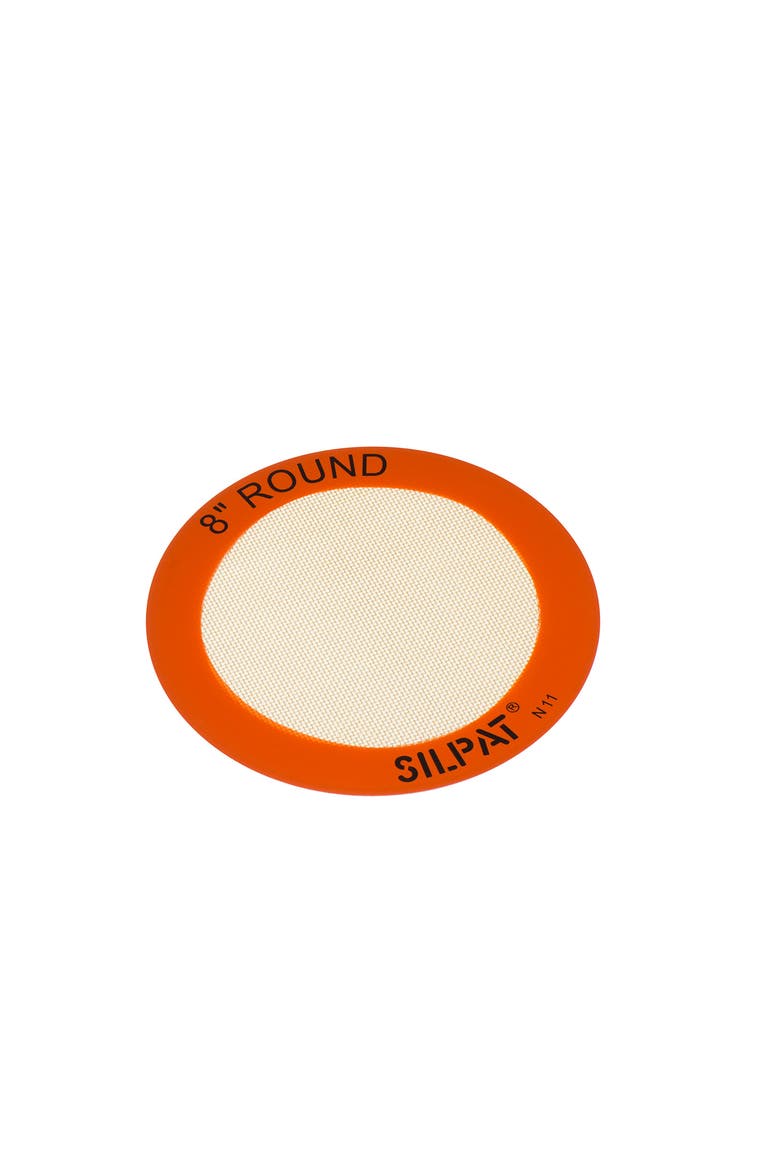 8-Inch Round Cake Premium Non-Stick Silicone Baking Mat, Alternate, color, Orange