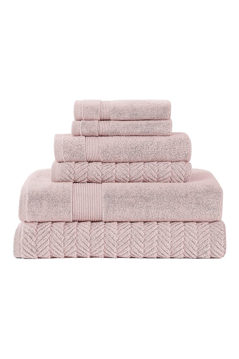Otis 6-Piece Towel Set, Main, color, BLUSH PINK