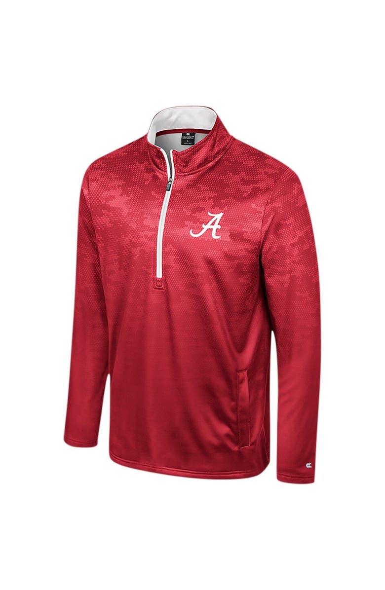 COLOSSEUM Men's Colosseum  Crimson Alabama Crimson Tide The Machine Half-Zip Jacket, Alternate, color, 