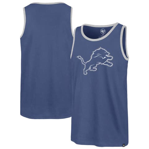 Men's '47  Blue Detroit Lions Premier Franklin Tank Top