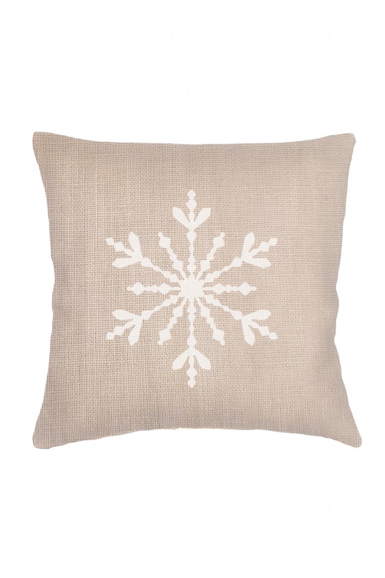 Ocean Drift Stripe Linen Pillow with Down Insert, Main, color, Beige