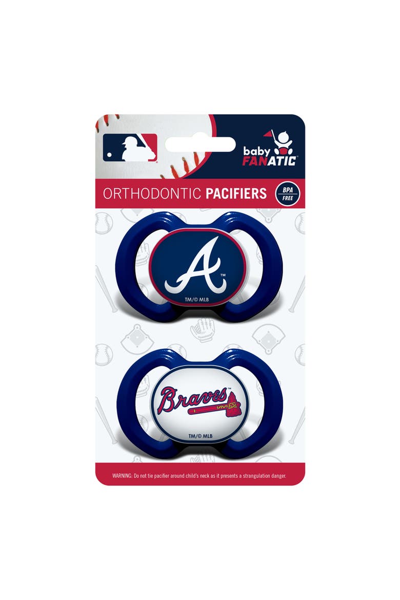 Atlanta Braves Pacifier 2-Pack, Alternate, color, Multicolor