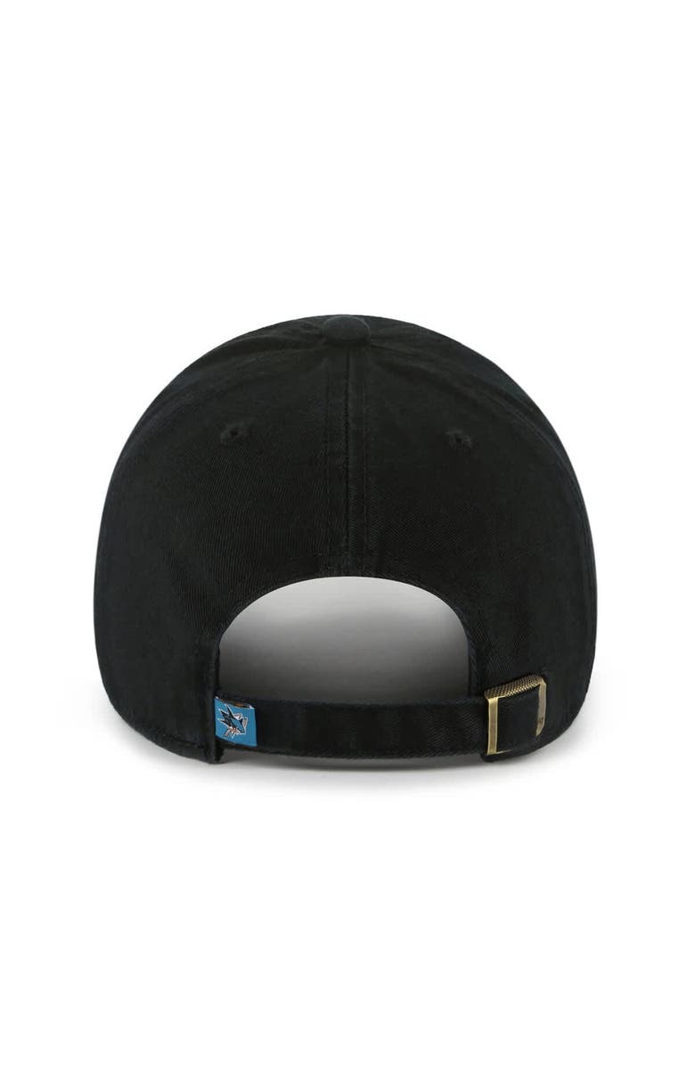 '47 Men's '47 Black San Jose Sharks Logo Clean Up Adjustable Hat, Alternate, color, Black