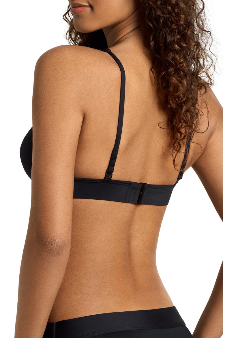 Banded Tall Bikini Top, Alternate, color, BLACK
