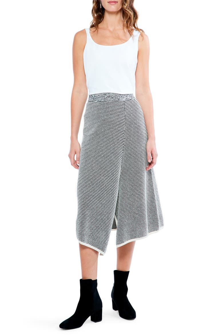 Pixel Pattern Knit Skirt, Alternate, color, BLACK MULTI