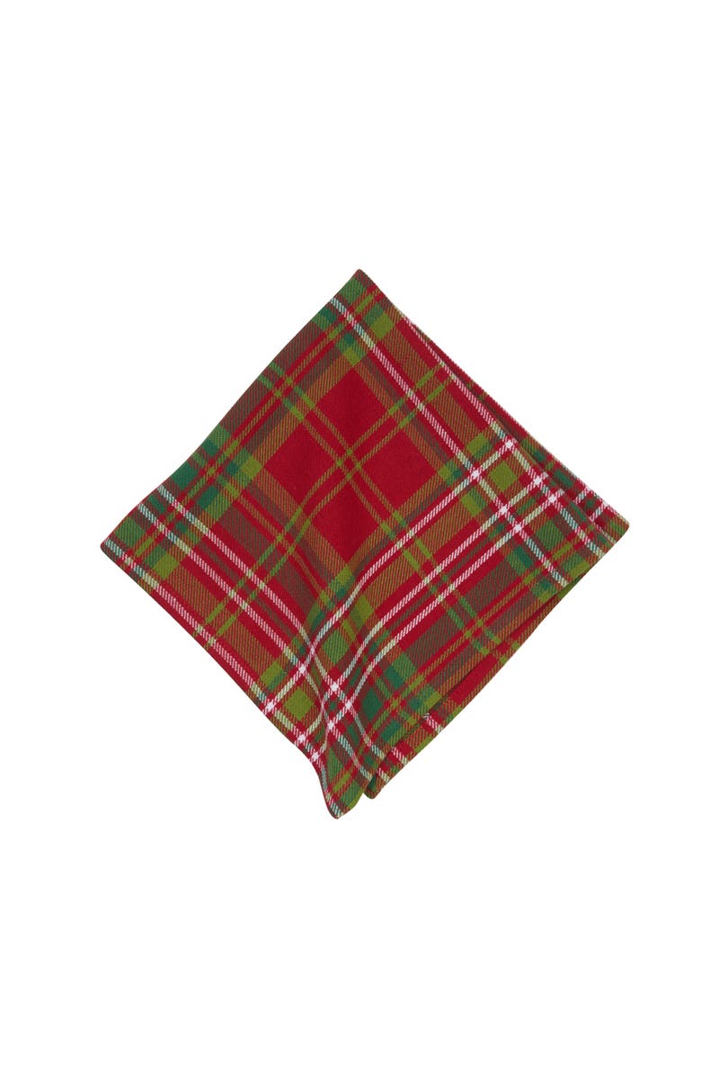 C&F Home Jonah Plaid Napkins Set of 6, Alternate, color, Red