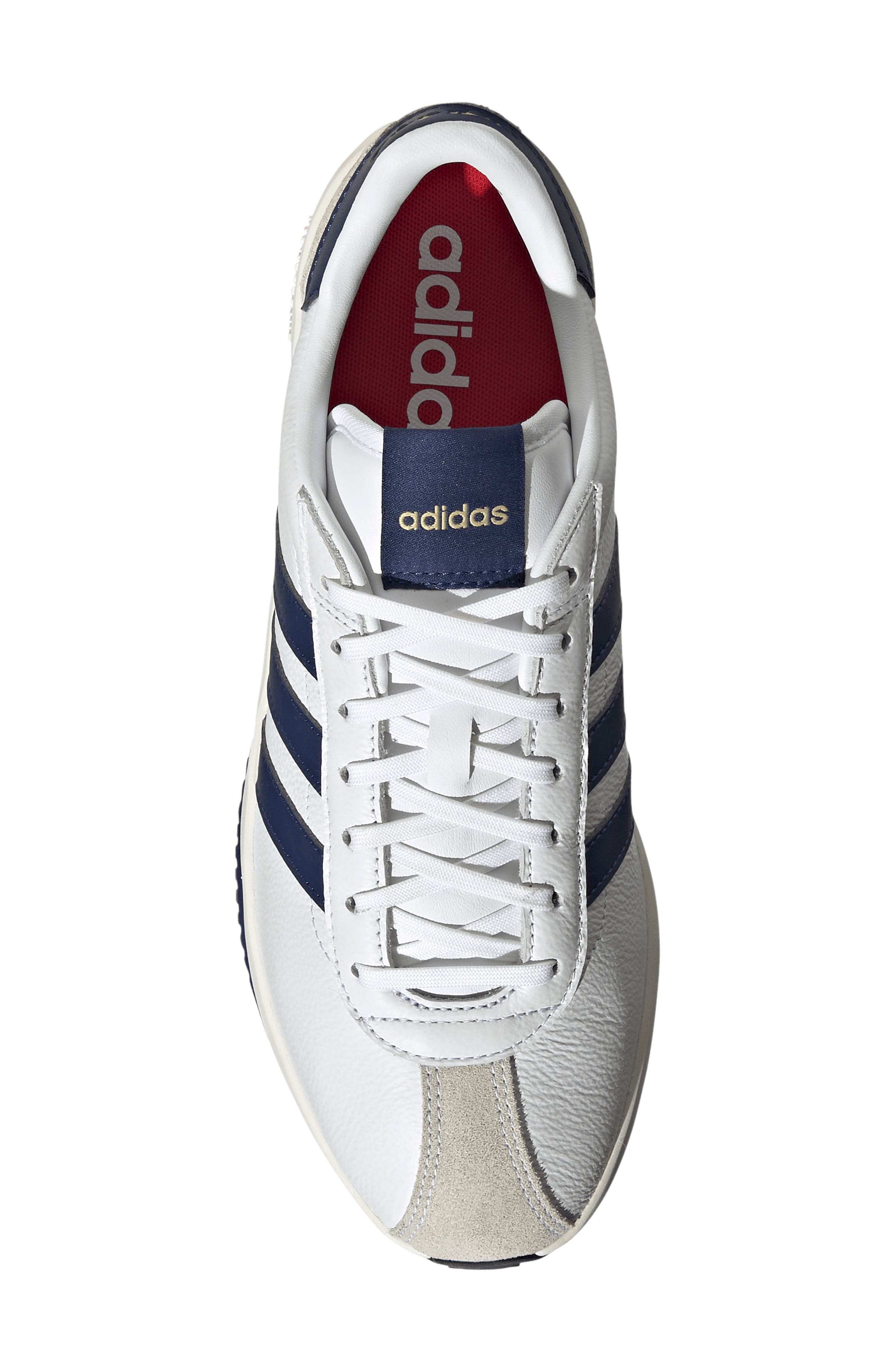 adidas Run 76/26 Sneaker, Alternate, color, White/ Dark Blue/ Gold Met