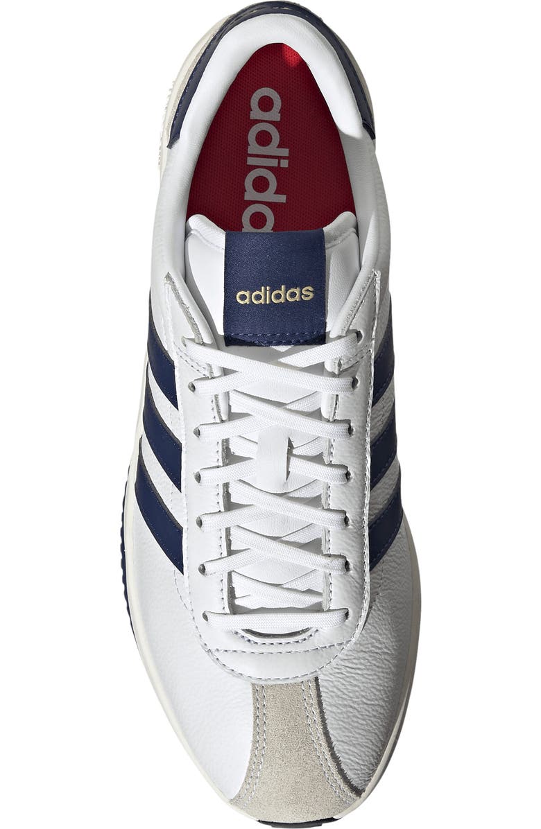 adidas Run 76/26 Sneaker, Alternate, color, White/ Dark Blue/ Gold Met