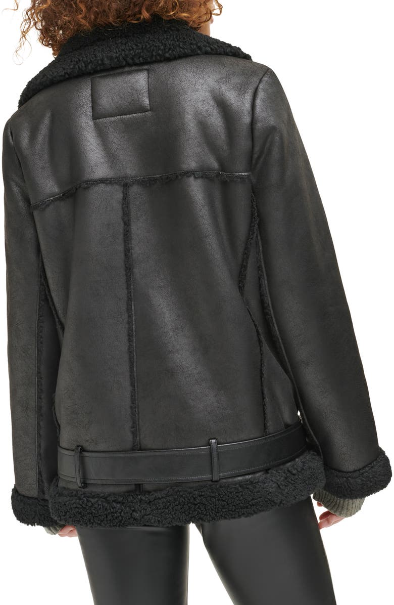 Levi's<sup>®</sup> Oversize Faux Shearling & Faux Leather Moto Jacket, Alternate, color,