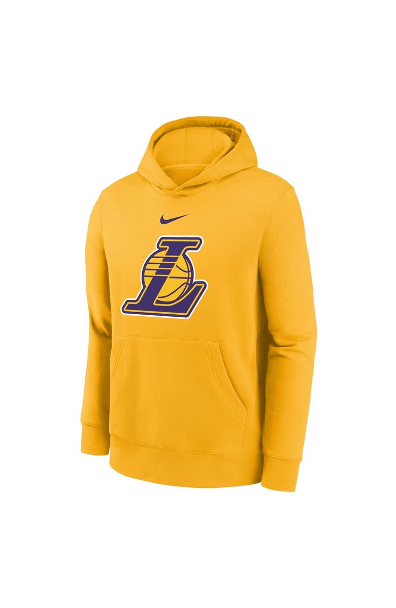 Nike Youth Nike Gold Los Angeles Lakers 2025/26 Club Fleece Hoodie, Alternate, color, Gold