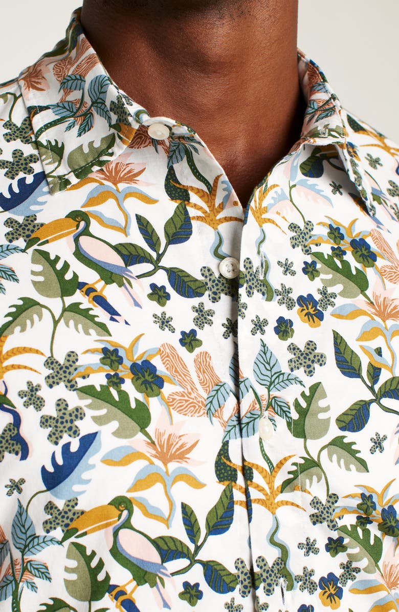 Bonobos Riviera Botanical Short Sleeve Button-Up Shirt, Alternate, color, Toucan Paradise