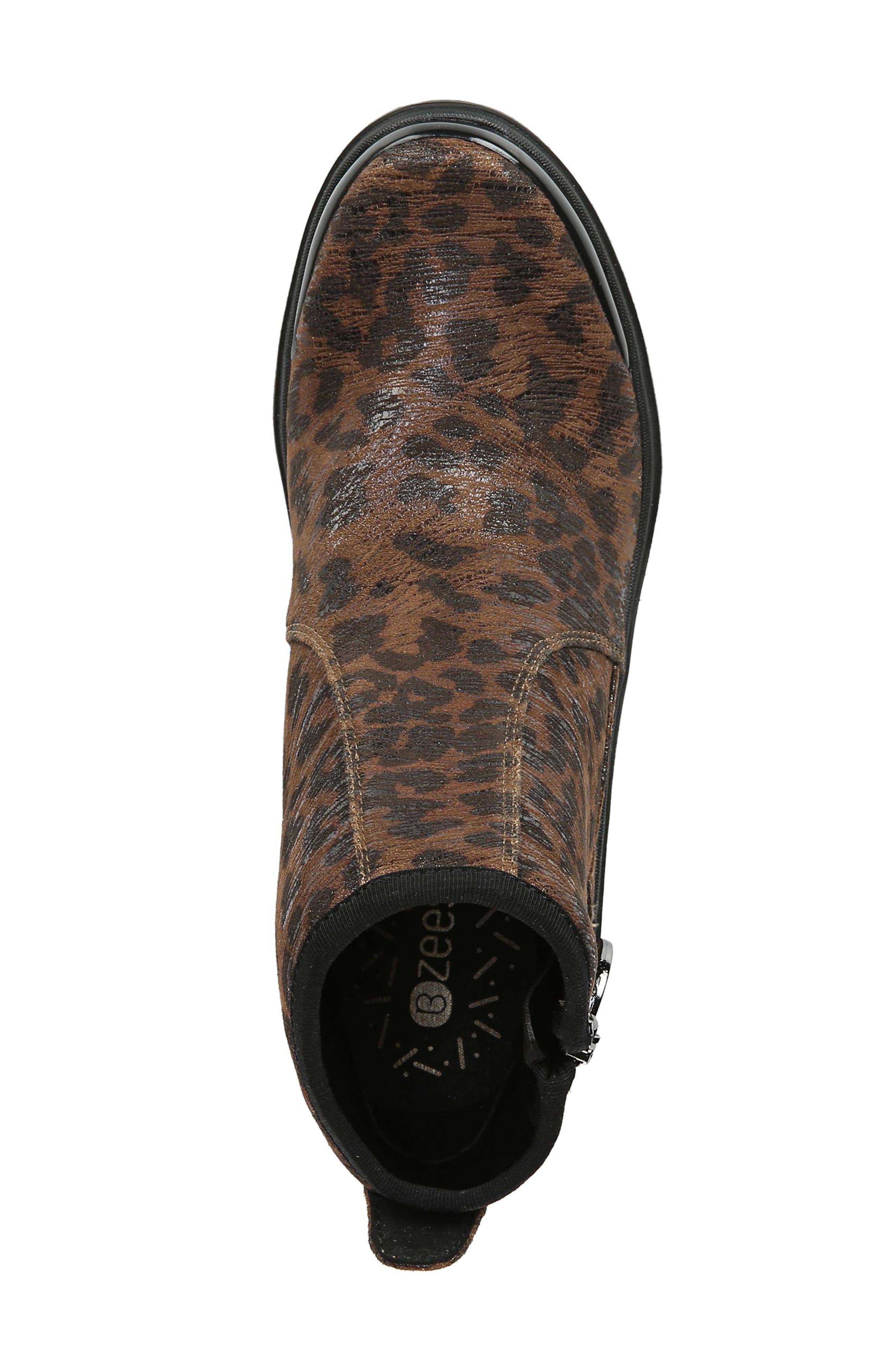 Tease Bootie, Alternate, color, BROWN LEOPARD FABRIC