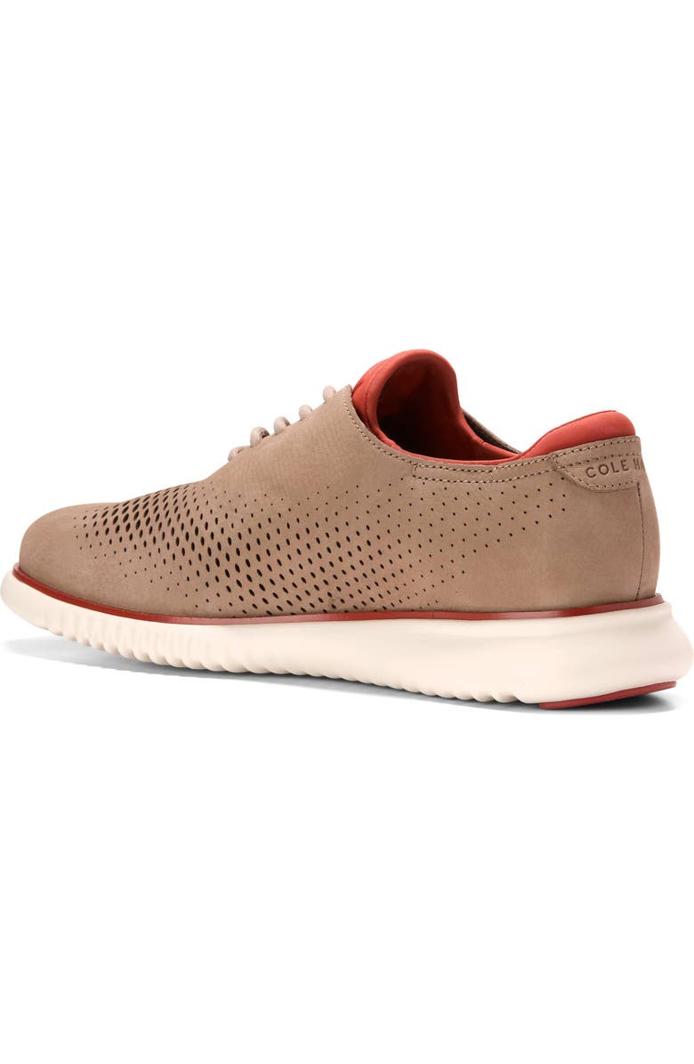 Cole Haan 2.ZeroGrand Laser Wing Derby, Alternate, color, Latte Nubuck / Cinnabar