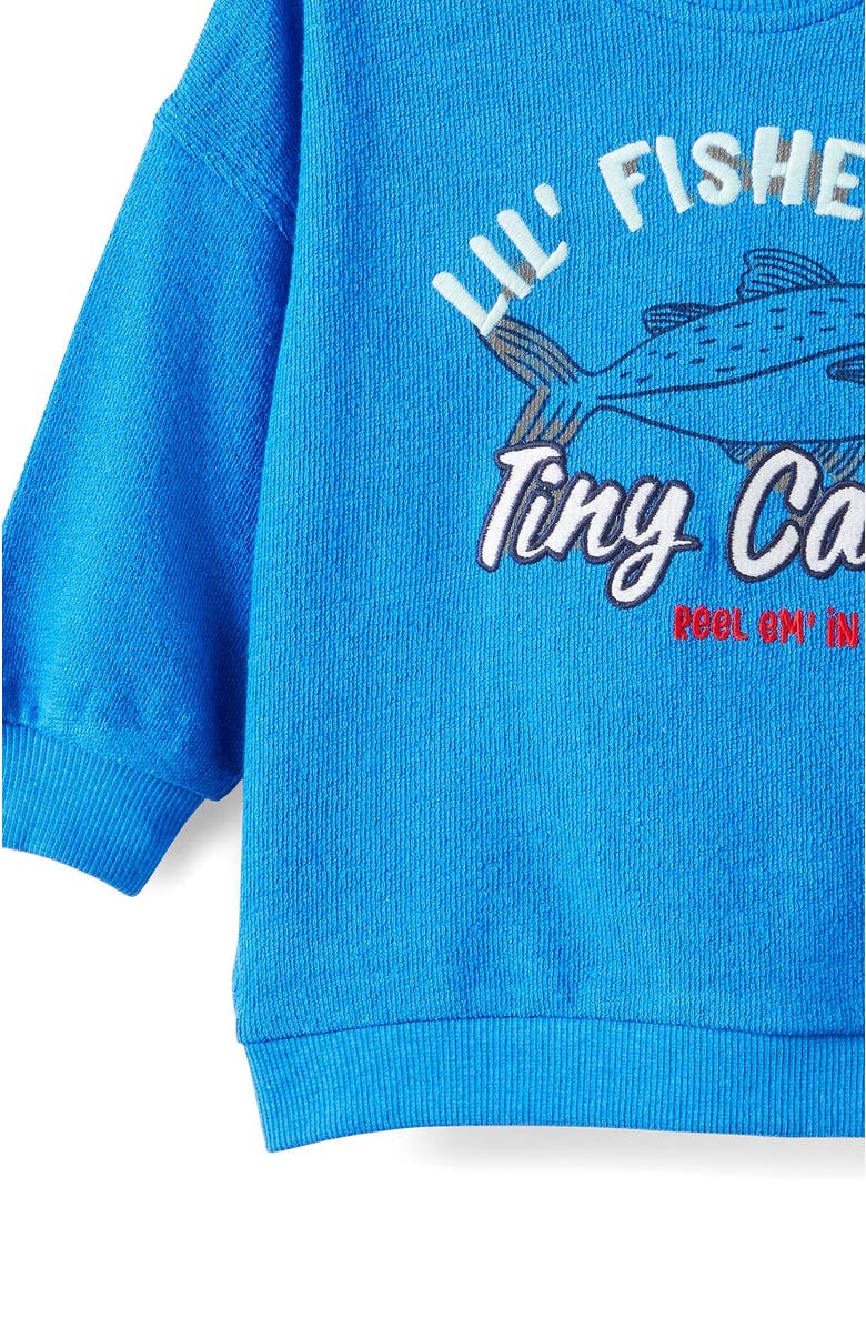 Cotton On Kids Tyla Knit Sweatshirt, Alternate, color, Harbour Blue Lil  Fisher Bay