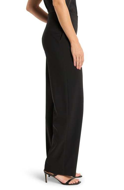 Nic + Zoe Nic+zoe Stretch Suiting Lenox Wide Leg Pants In Black Onyx