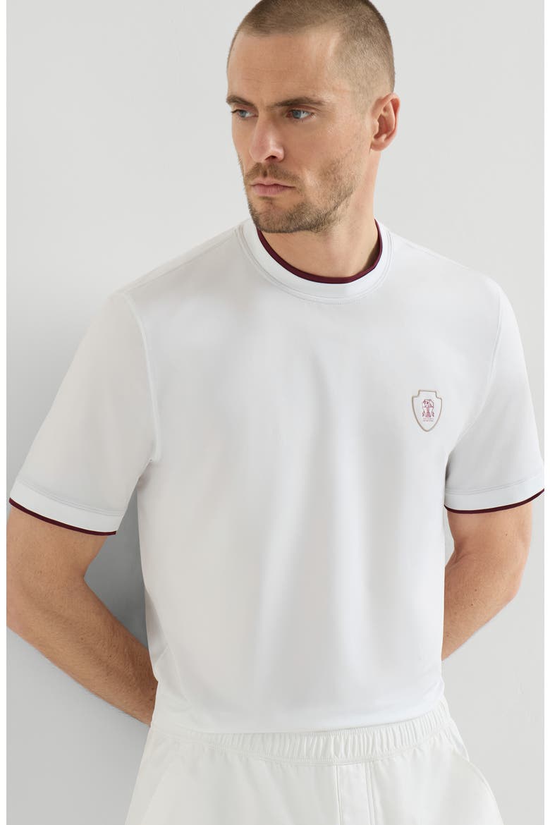 T-shirt with faux-layering, Alternate, color, White