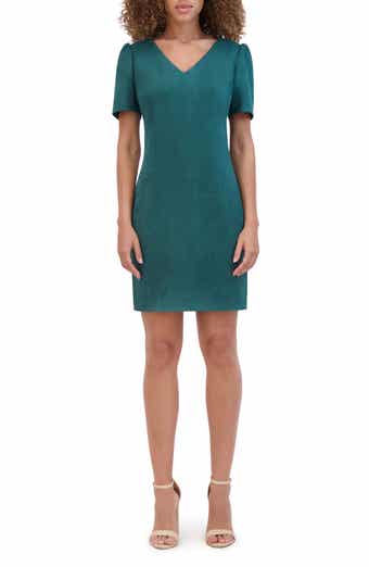 Kensie Stretch Faux Suede Shift Minidress
