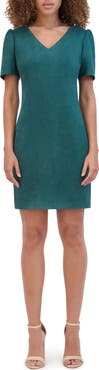 Kensie Stretch Faux Suede Shift Minidress