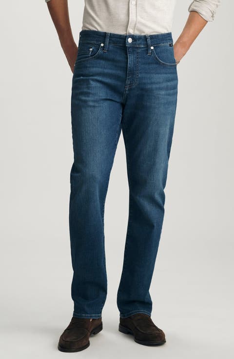 Matt Relaxed Straight Fit Jeans (Dark Brushed Organic) (Regular & Big)
