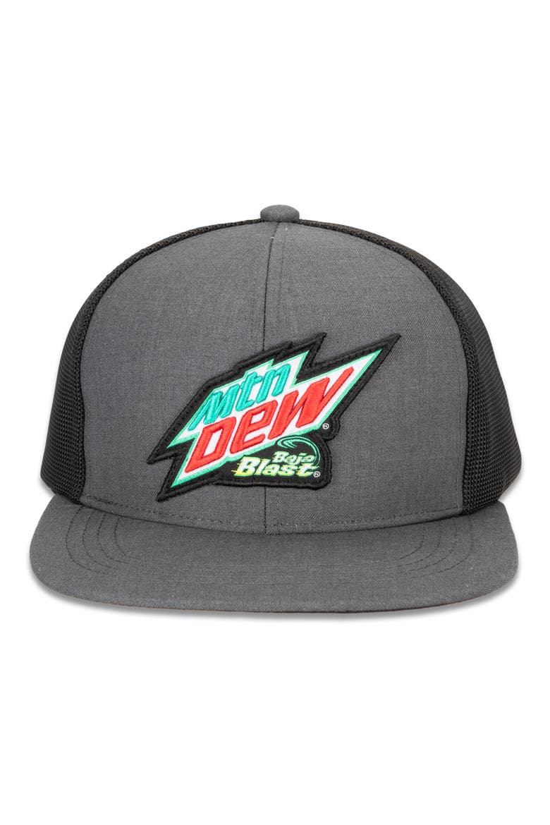 Mountain Dew Baja Blast Trucker Hat, Main, color, GREY