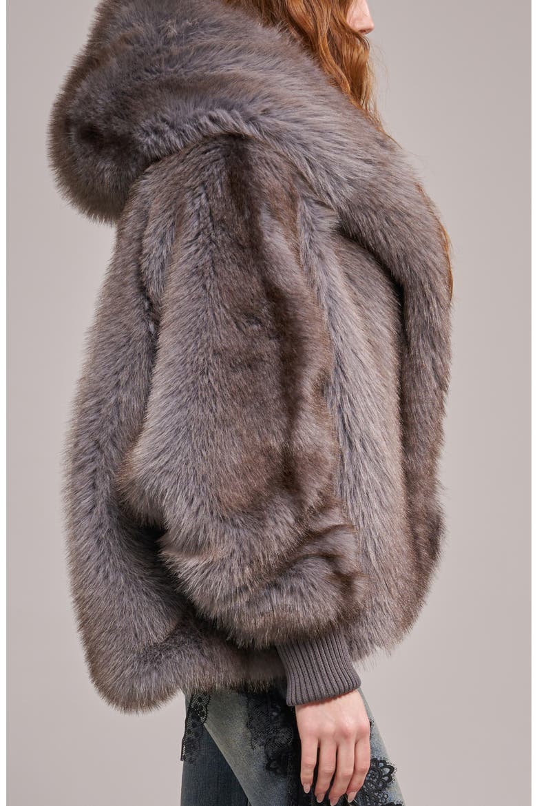 Dusk Faux Fur Jacket, Alternate, color, GREY