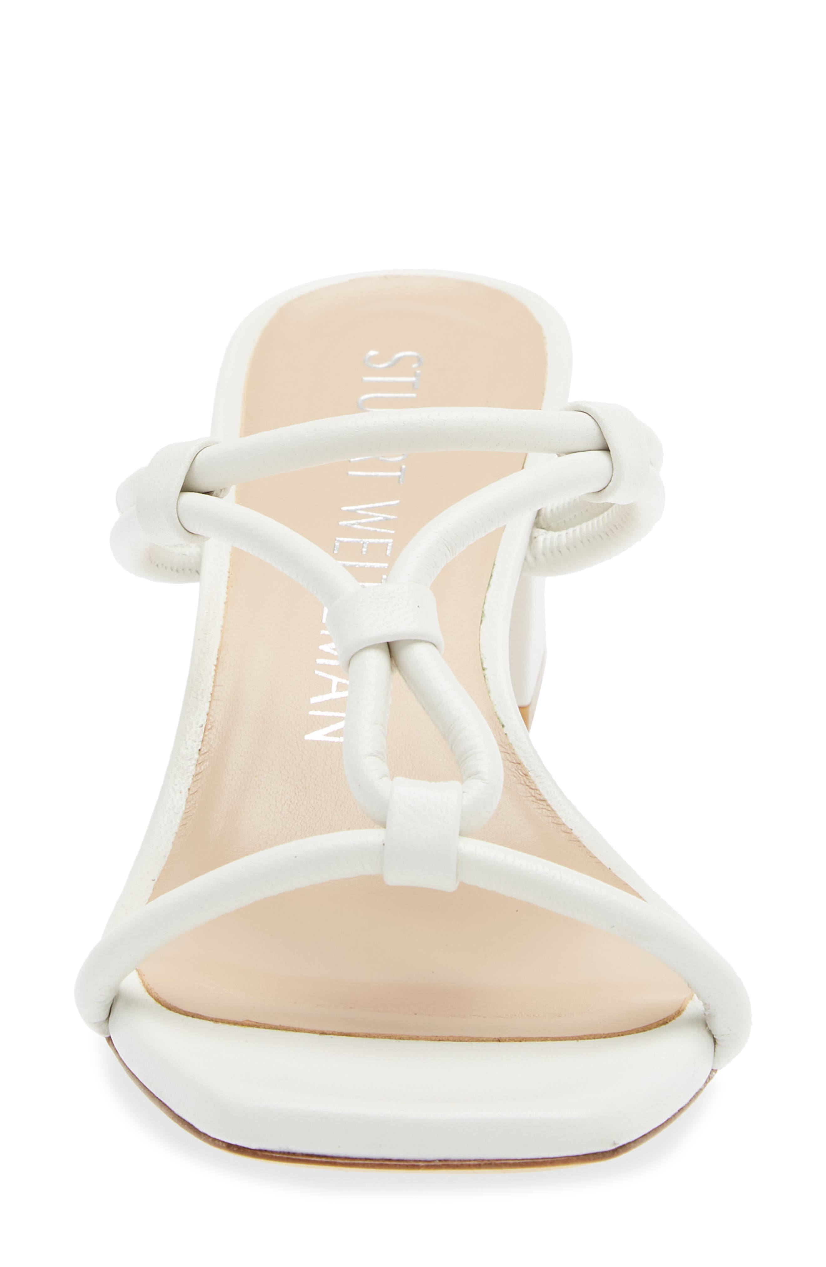 Stuart Weitzman Knot 50 Block Heel Sandal, Alternate, color, 