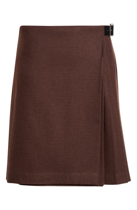 x Le Kilt Glen Plaid Wool & Cashmere Kilt