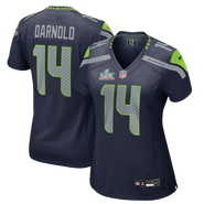 Nike Women's Nike Sam Darnold College Navy Seattle Seahawks Super Bowl LX Patch Game Jersey