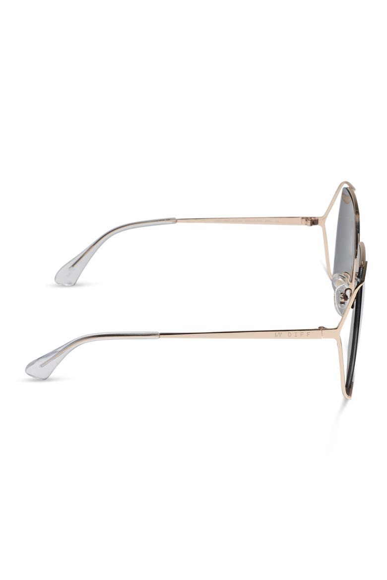 61mm Dawn Geometric Sunglasses, Alternate, color, GOLD GREY SILVER FLASH