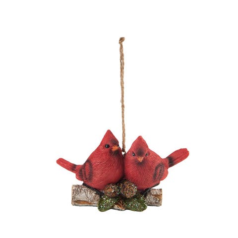 Cardinals On Branch Christmas Xmas Ornament