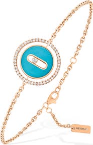 Messika Lucky Move Turquoise & Diamond Pendant Bracelet
