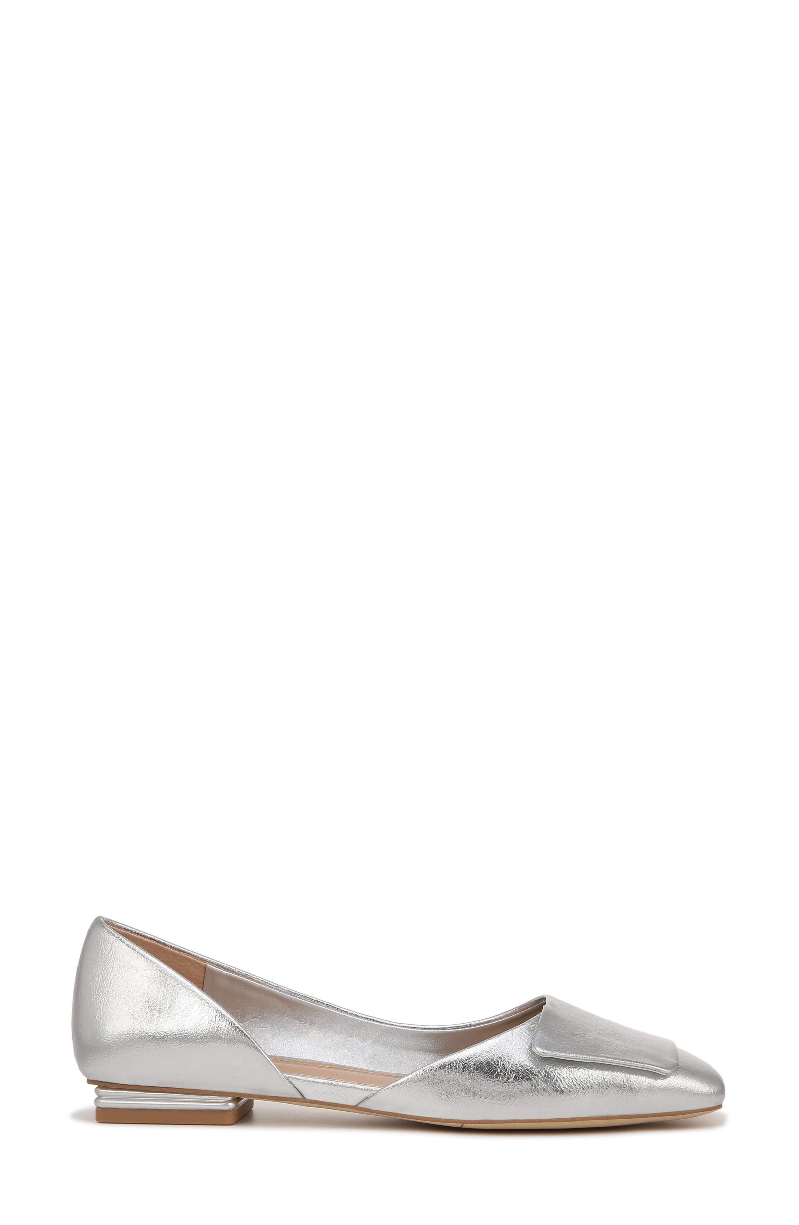 SARTO by Franco Sarto Tracy Half d'Orsay Flat, Alternate, color, Silver