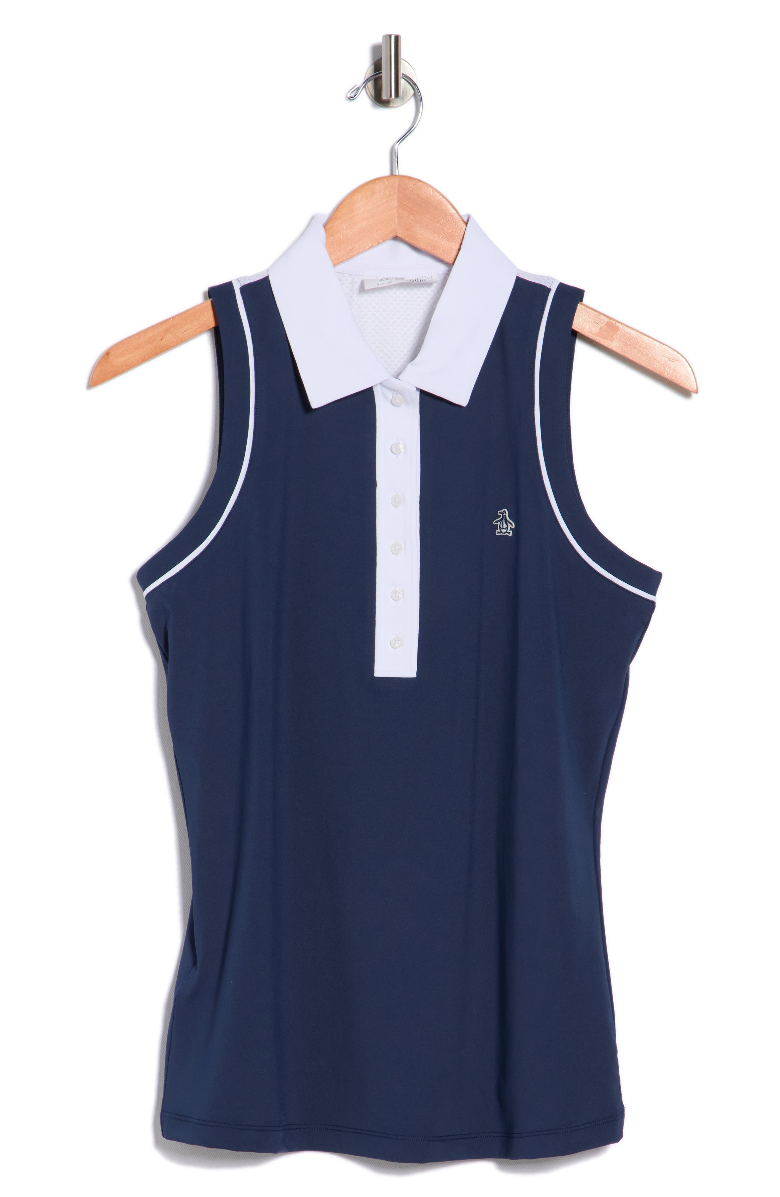 ORIGINAL PENGUIN GOLF Sleeveless Colorblock Golf Polo
