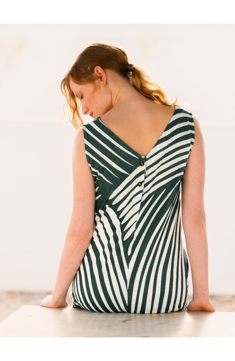 Celtic & Co. Slub Jersey S/L Midi Dress, Alternate, color, Dark Sage Fan