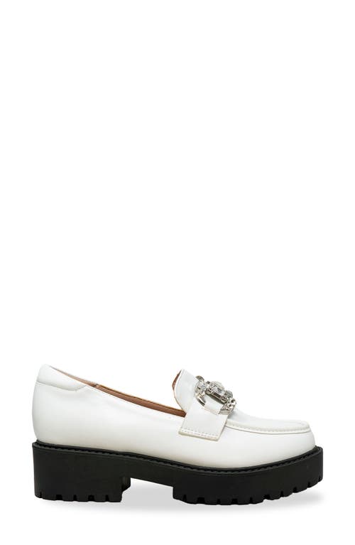 CHASE & CHLOE CHASE AND CHLOE RHINESTONE BIT PLATFORM LOAFER 