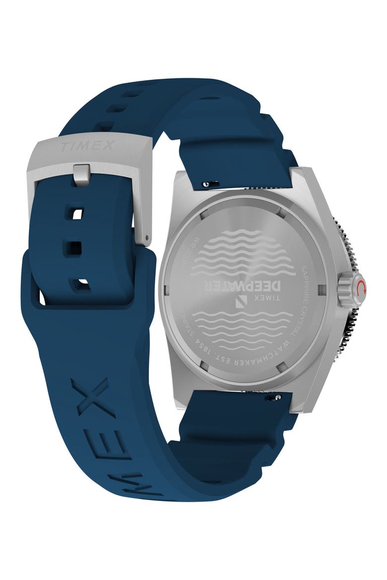 Deepwater Reef Synthetic Strap Watch, 41mm, Alternate, color, BLUE