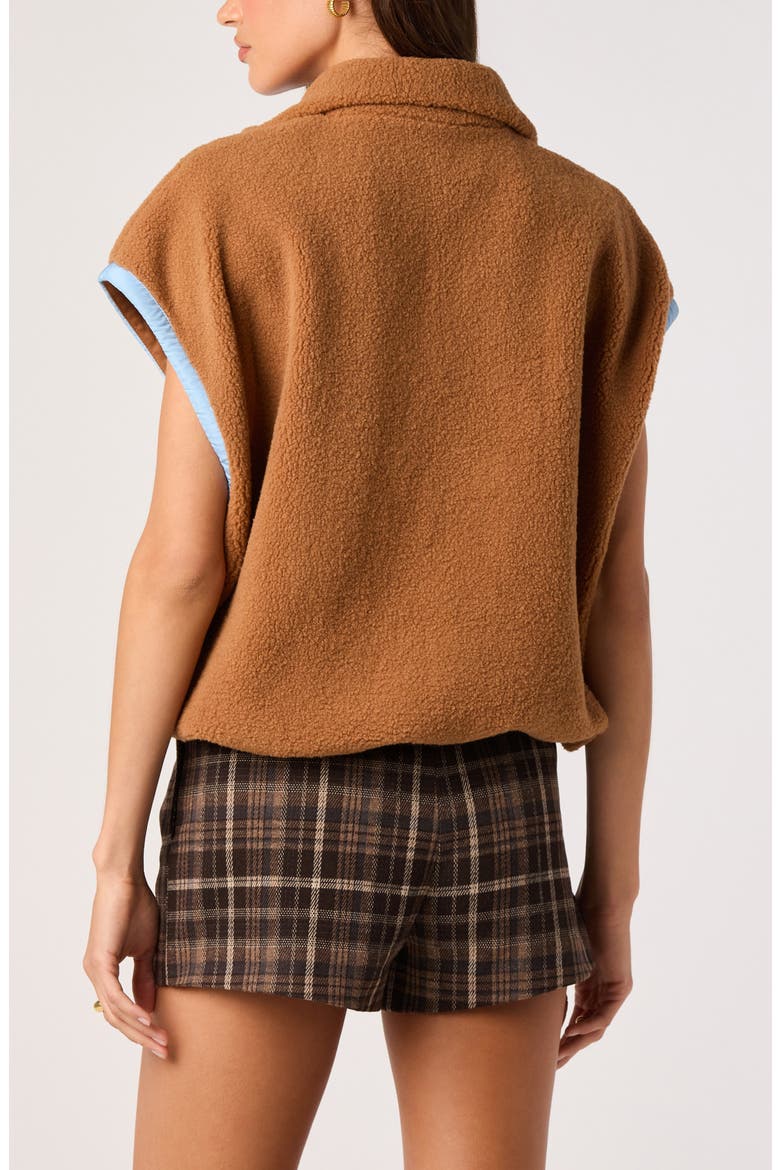 Pompeo High Pile Fleece Vest, Alternate, color, CAMEL