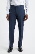 Berle Modern Fit Flat Front Navy Super 120s Wool Dress Pants
