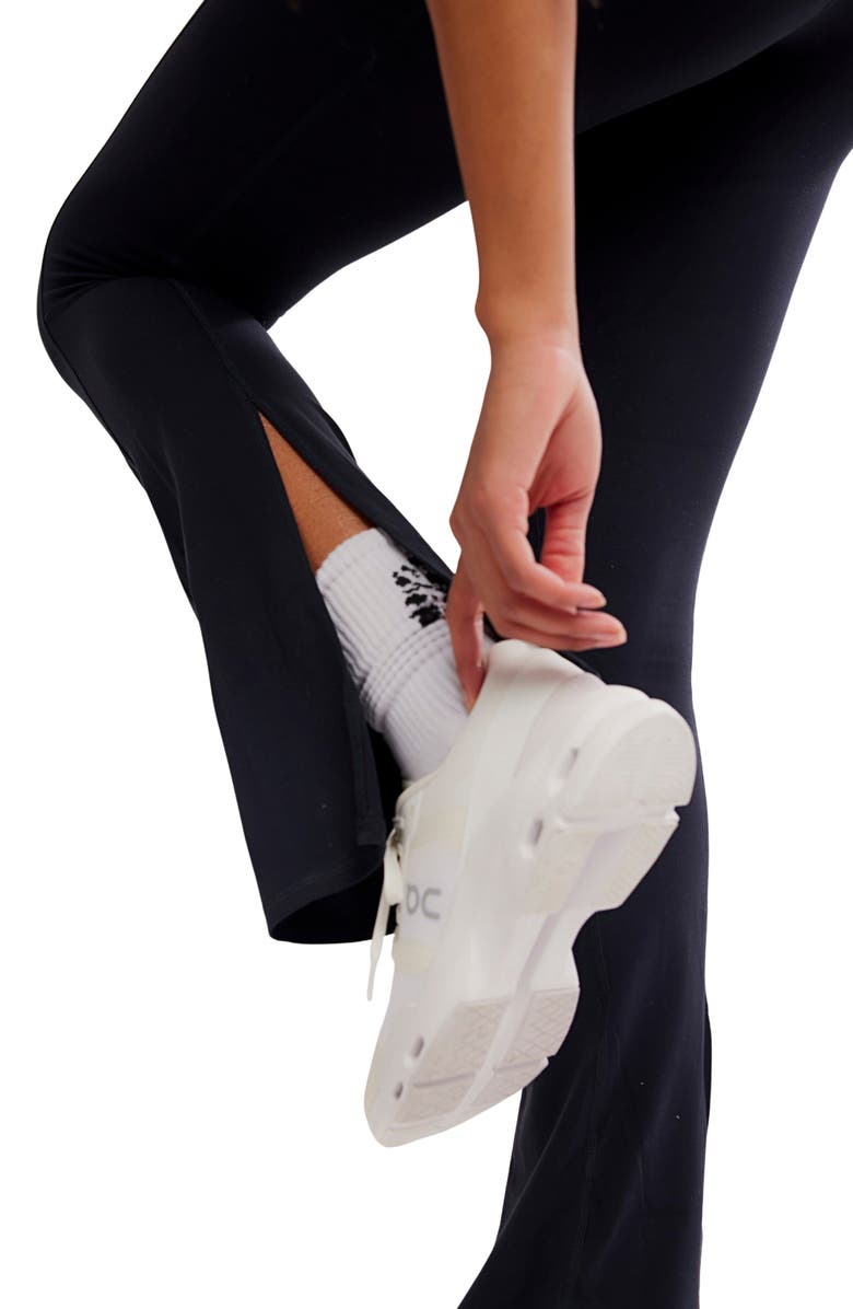 Free People FP Movement Never Better Flare Leg Pants, Alternate, color, Black