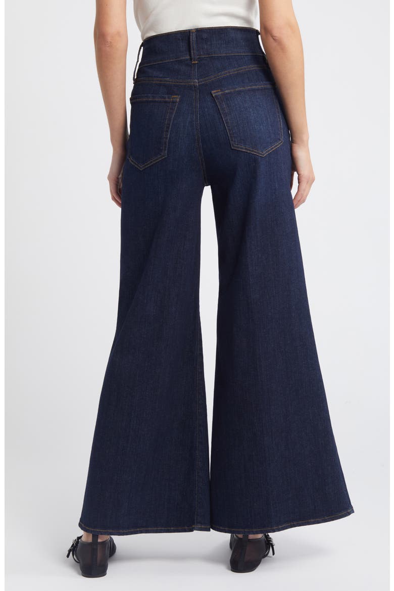 Le Palazzo High Waist Crop Wide Leg Jeans, Alternate, color, FAWCETT
