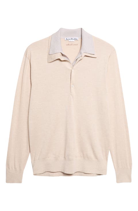 Koyat Layered Silk, Wool & Cashmere Polo Sweater