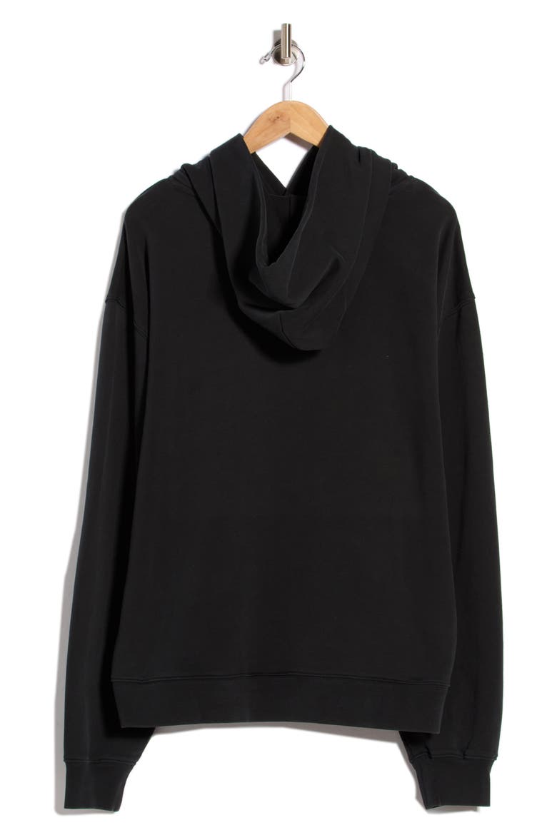 Cotton French Terry Hoodie, Alternate, color, BLACK